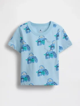T-shirt z kieszenią dla niemowląt i Maluchów – model do łączenia z innymi ubraniami