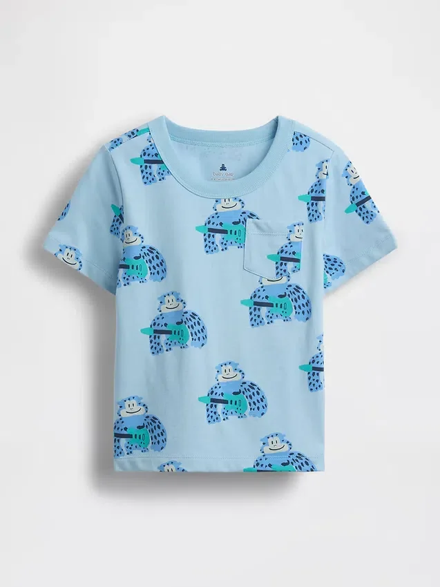 T-shirt z kieszenią dla niemowląt i Maluchów – model do łączenia z innymi ubraniami