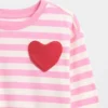 T-shirt z kieszonką w kształcie serca dla niemowląt i Maluchów – model „Mix & Match”
