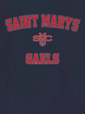 T-shirt z klasycznym nadrukiem kampusu Saint Mary’s College of California