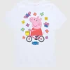 T-shirt z krótkim rękawem dla malucha z motywem „Peppa Pig Bike Butterflies”