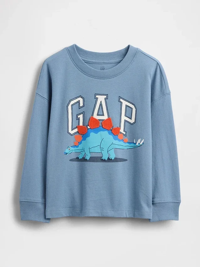 T-shirt z logo dinozaura dla niemowląt i Maluchów