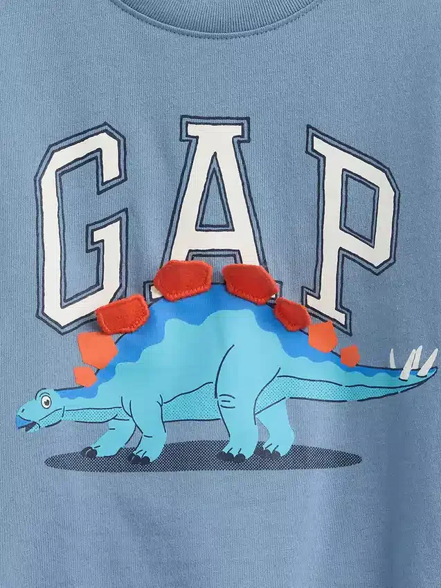 T-shirt z logo dinozaura dla niemowląt i Maluchów