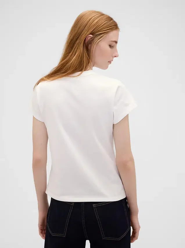 T-shirt z logo GAP × Victoria Beckham z bawełny organicznej