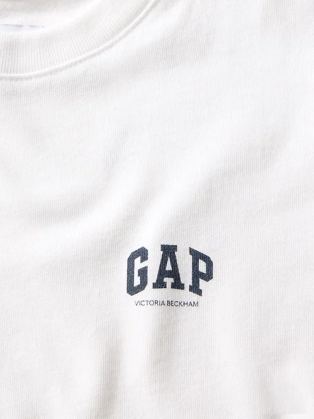 T-shirt z logo GAP × Victoria Beckham z bawełny organicznej