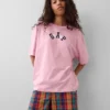 T-shirt z luźnym logo GAP × Awake Ny