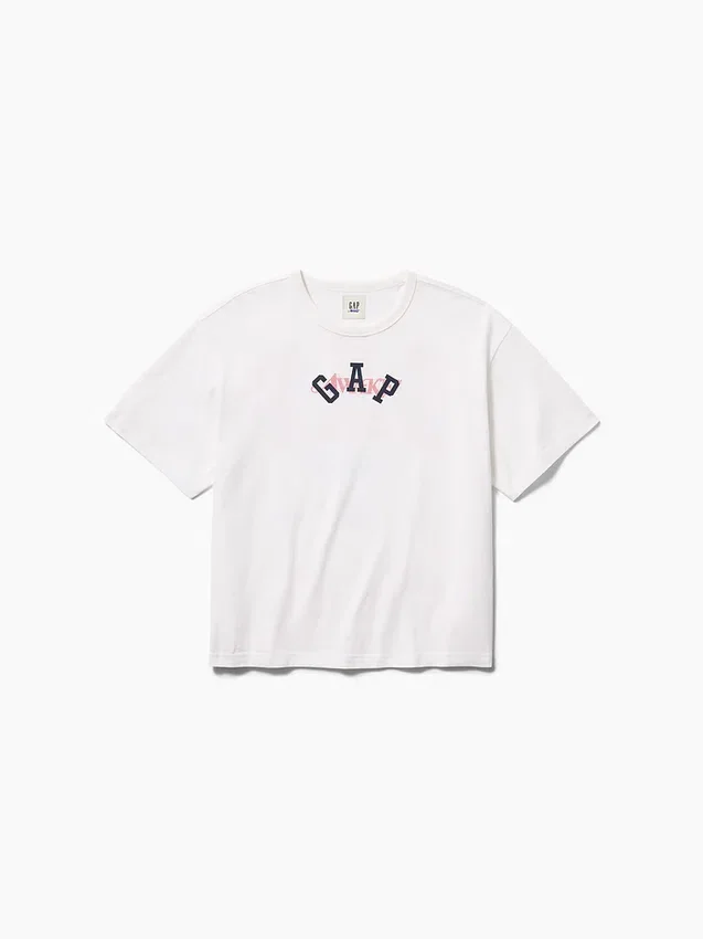 T-shirt z luźnym logo GAP × Awake Ny