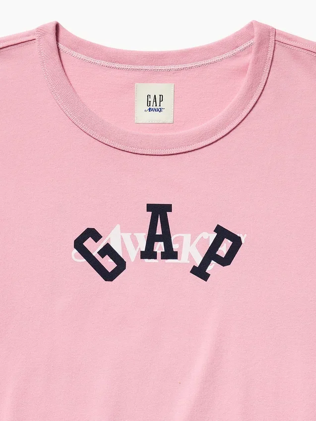 T-shirt z luźnym logo GAP × Awake Ny
