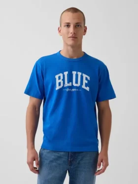 T-shirt z luźnym logo Get Blue