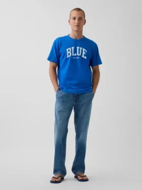 T-shirt z luźnym logo Get Blue