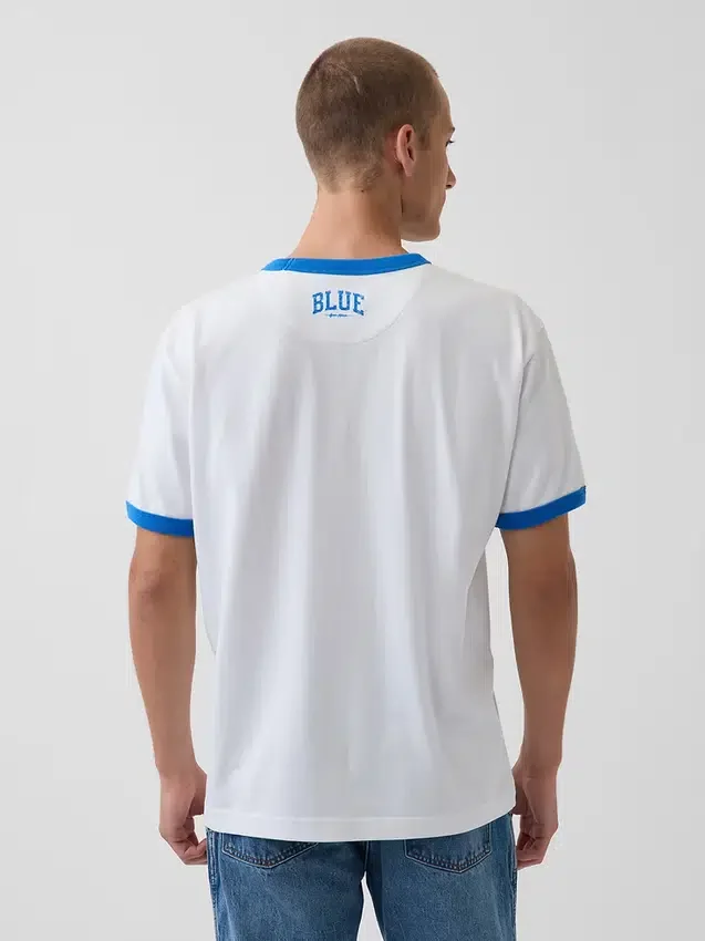 T-shirt z luźnym logo Get Blue
