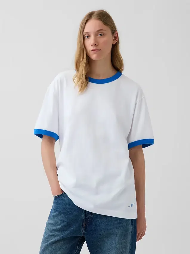 T-shirt z luźnym logo Get Blue