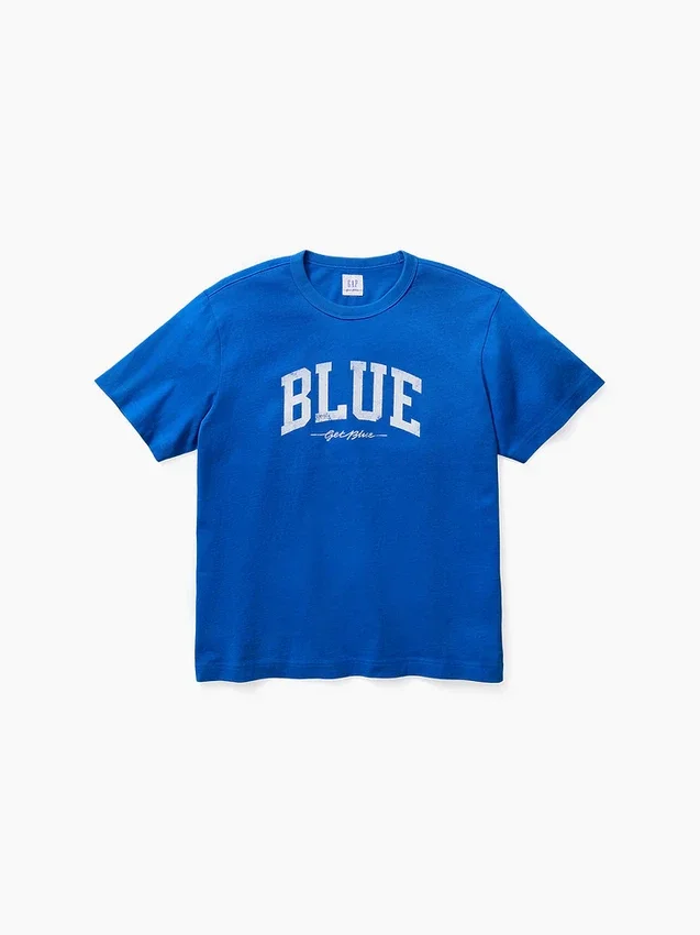 T-shirt z luźnym logo Get Blue