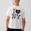 T-shirt z luźnym logo „I Heart NY”