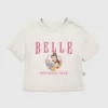 T-shirt z nadrukiem „Belle” w stylu uniwersyteckim dla maluchów