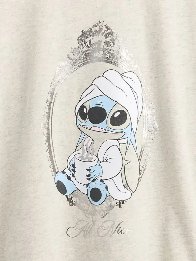 T-shirt z nadrukiem dla dzieci GAP × Disney w stylu oversize