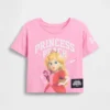 T-shirt z nadrukiem dla małych dziewczynek z motywem Księżniczki Peach