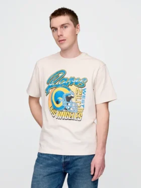 T-shirt z nadrukiem drużyny NFL Los Angeles Rams