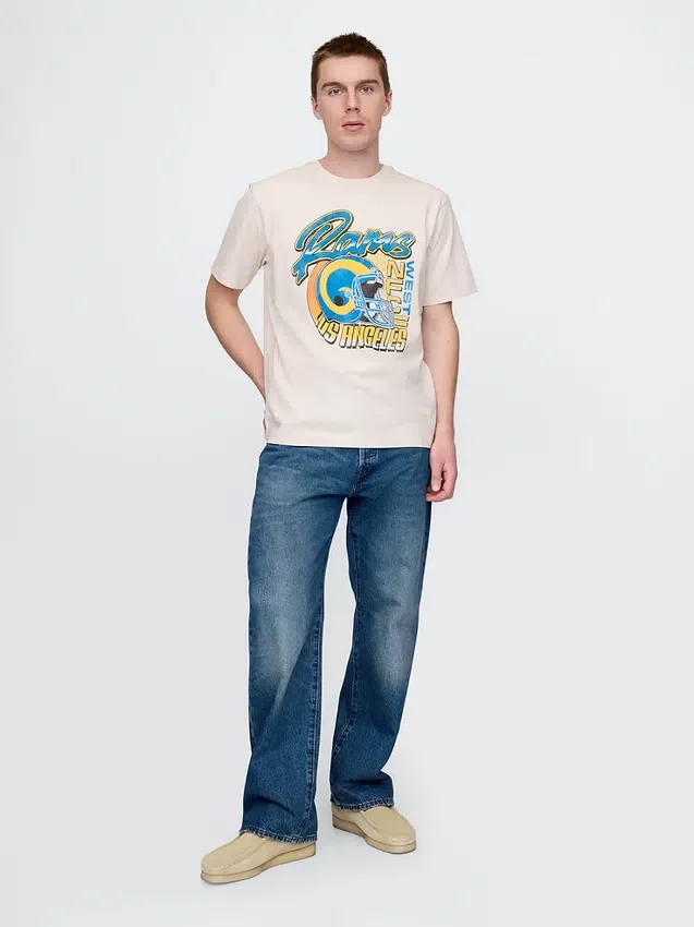 T-shirt z nadrukiem drużyny NFL Los Angeles Rams