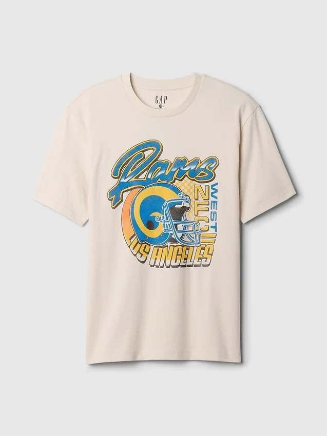T-shirt z nadrukiem drużyny NFL Los Angeles Rams