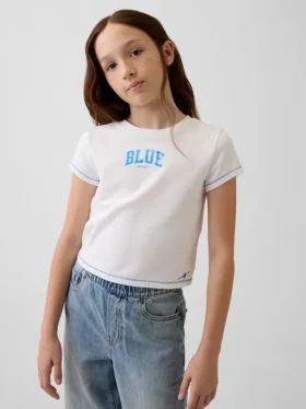 T-shirt z nadrukiem „Get Blue” dla dzieci