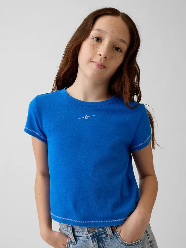 T-shirt z nadrukiem „Get Blue” dla dzieci