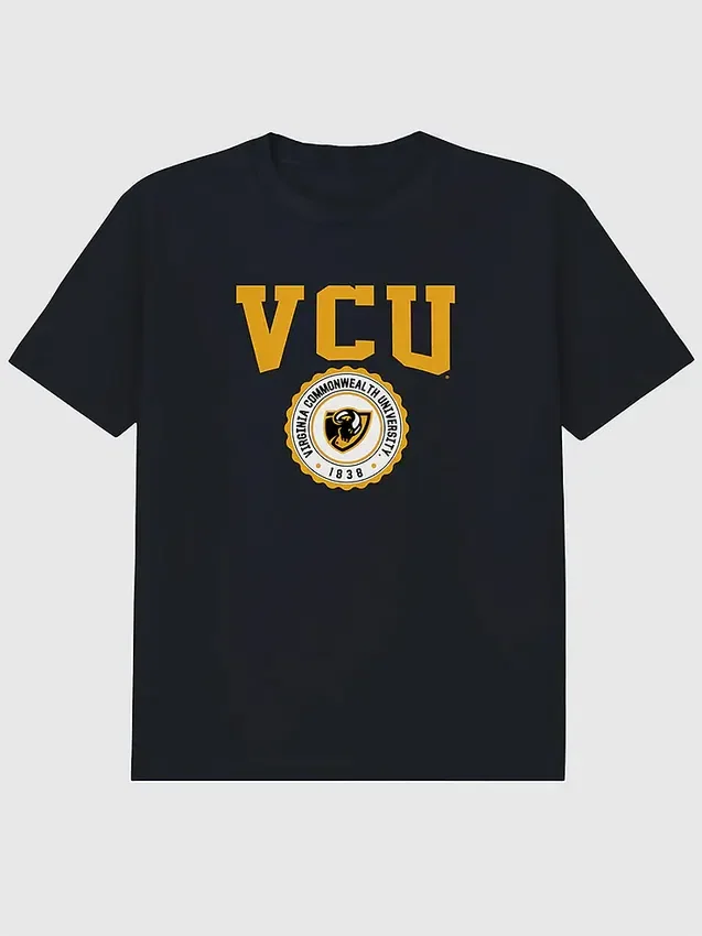 T-shirt z nadrukiem herbu Virginia Commonwealth University