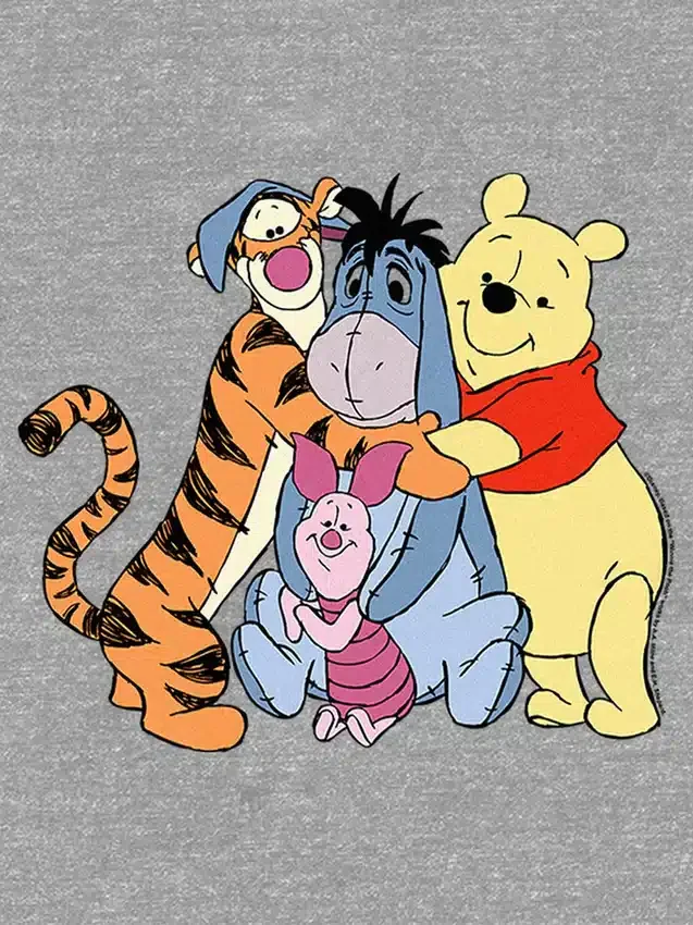 T-shirt z nadrukiem „Hugs” z Kubusiem Puchatkiem dla małych dzieci