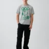 T-shirt z nadrukiem i logo Snoopy w luźnym kroju
