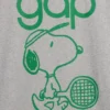 T-shirt z nadrukiem i logo Snoopy w luźnym kroju