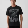 T-shirt z nadrukiem Led Zeppelin o luźnym kroju