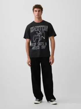 T-shirt z nadrukiem Led Zeppelin o luźnym kroju