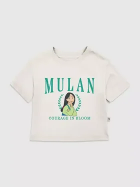 T-shirt z nadrukiem „Mulan Collegiate” dla maluchów