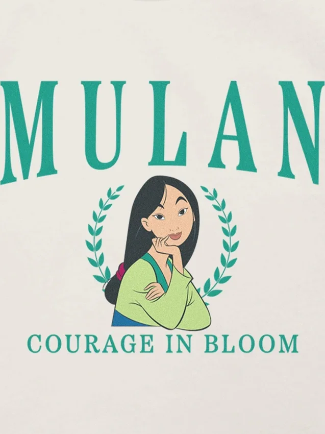 T-shirt z nadrukiem „Mulan Collegiate” dla maluchów