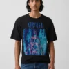 T-shirt z nadrukiem Nirvana, gruba, o skróconym kroju