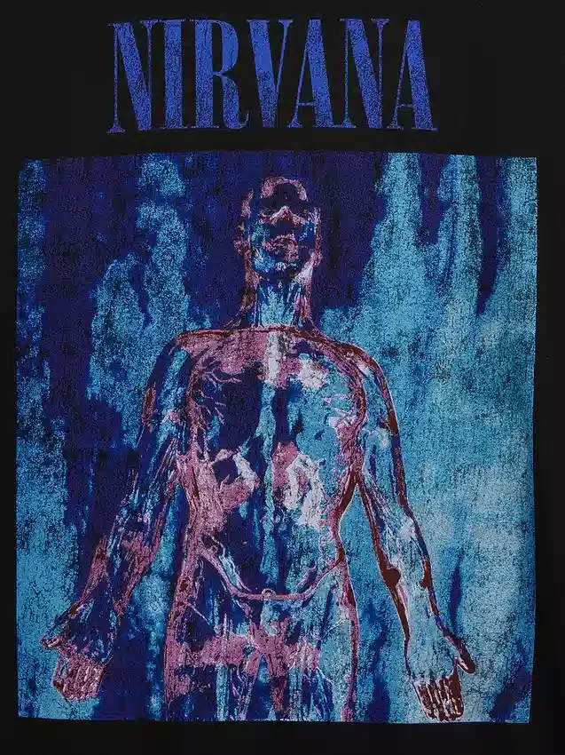 T-shirt z nadrukiem Nirvana, gruba, o skróconym kroju