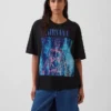 T-shirt z nadrukiem Nirvana, gruba, o skróconym kroju