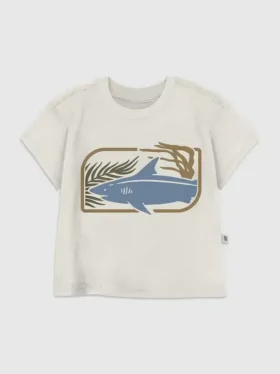 T-shirt z nadrukiem „Oceans Calling” dla małych dzieci