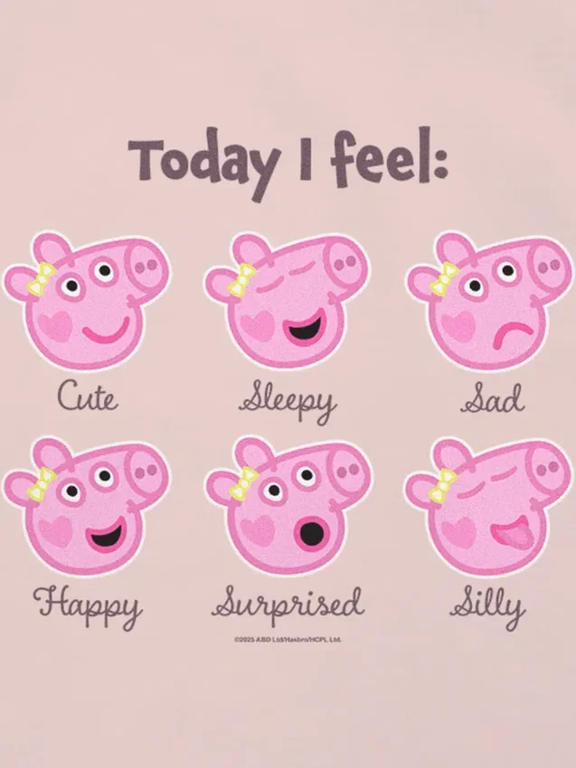 T-shirt z nadrukiem „Peppa Pig Moods” dla maluchów