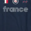 T-shirt z nadrukiem przedstawiającym koszulkę piłkarską reprezentacji Francji dla dzieci