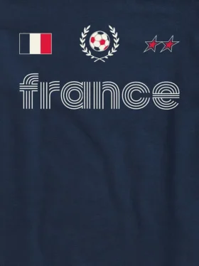 T-shirt z nadrukiem przedstawiającym koszulkę piłkarską reprezentacji Francji dla dzieci