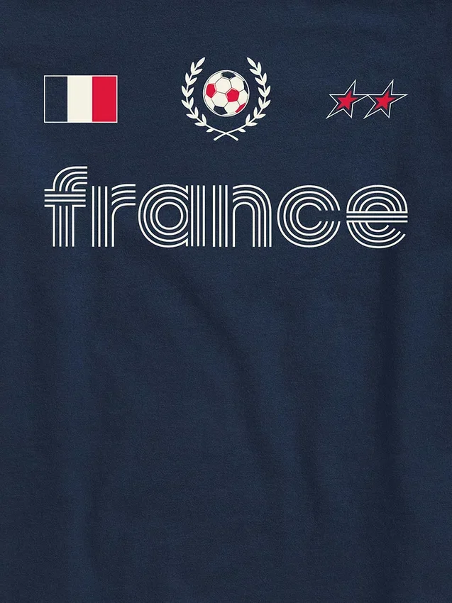 T-shirt z nadrukiem przedstawiającym koszulkę piłkarską reprezentacji Francji dla dzieci