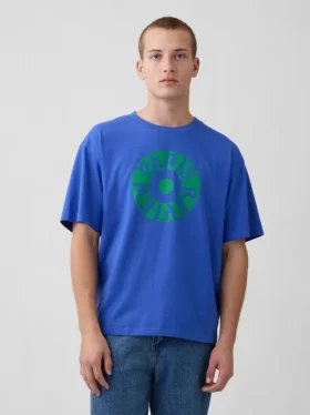 T-shirt z nadrukiem Robert Indiana w stylu oversize