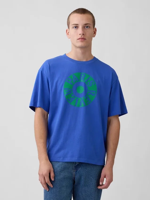 T-shirt z nadrukiem Robert Indiana w stylu oversize