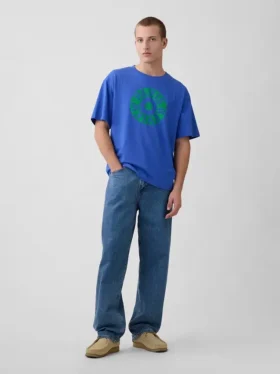 T-shirt z nadrukiem Robert Indiana w stylu oversize