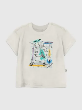 T-shirt z nadrukiem „Scooter Grid” dla maluchów