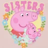 T-shirt z nadrukiem „Sisters” z motywem Peppa Pig dla małych dzieci