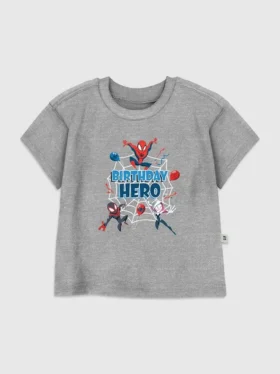 T-shirt z nadrukiem „Spider-Man – urodzinowy bohater” dla maluchów