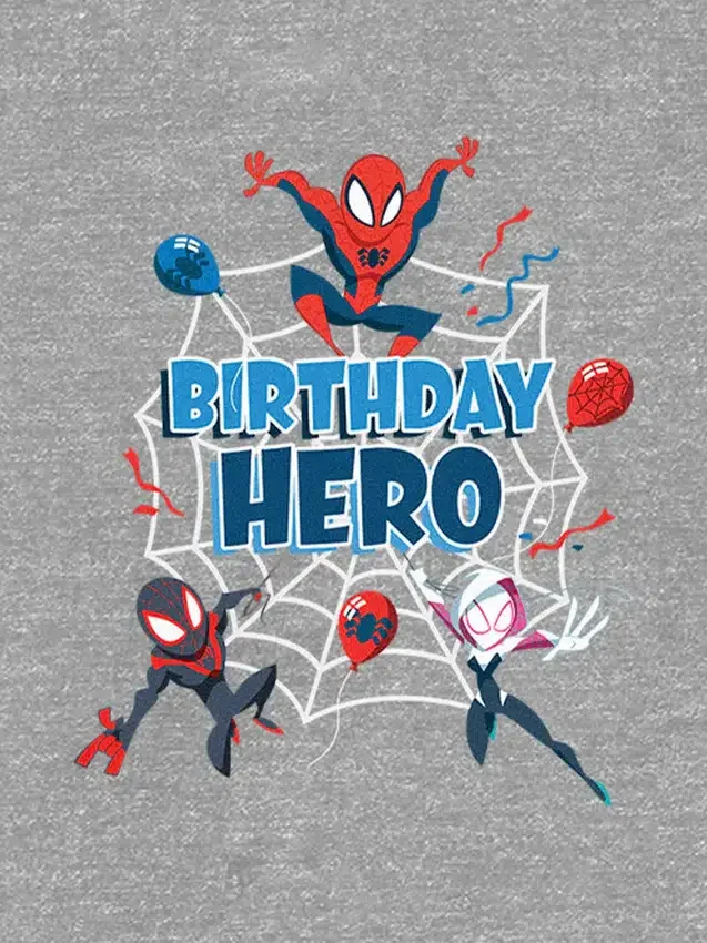 T-shirt z nadrukiem „Spider-Man – urodzinowy bohater” dla maluchów