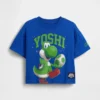 T-shirt z nadrukiem Super Mario w stylu oversize dla małych dzieci
